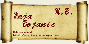 Maja Bojanić vizit kartica